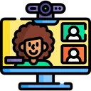 Bildschirm mit laufender Videokonferenz